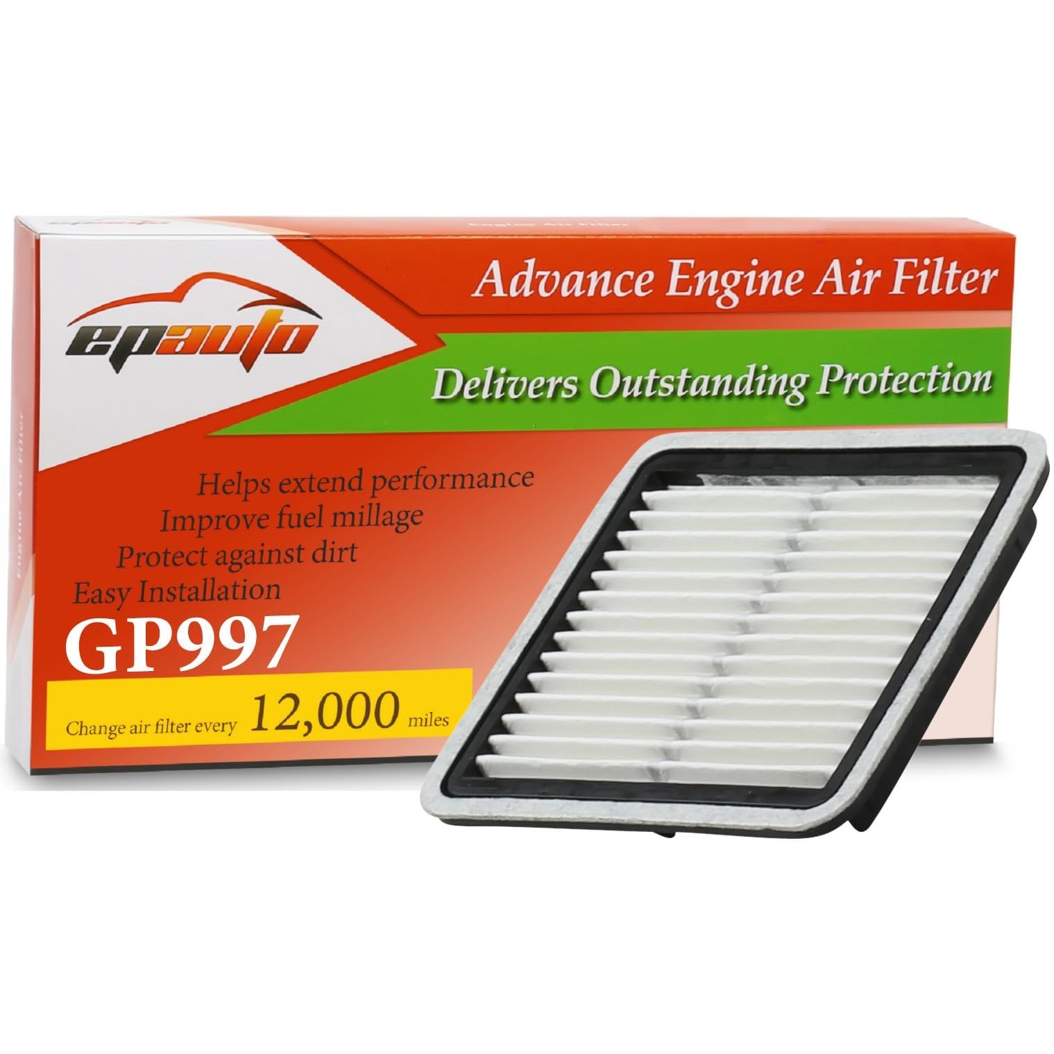 EPAuto GP997 (CA9997) Panel Engine Air Filter