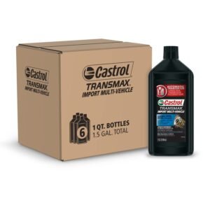 Castrol Transmax Import Multi-Vehicle Automatic Transmission Fluid – 1 qt, 6-Pack