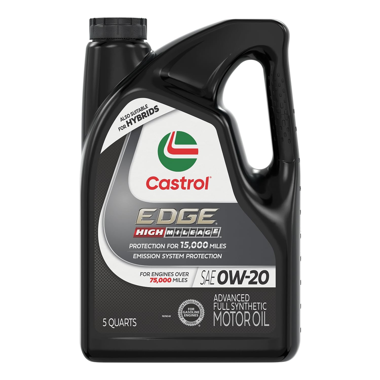 Castrol EDGE High Mileage 0W-20 Advanced Full Synthetic Engine Oil – 5 qt