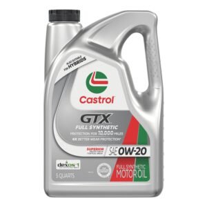 Castrol GTX Full Synthetic 0W-20 Engine Oil – 5 qt