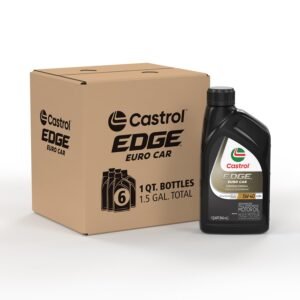 Castrol Edge Euro 5W-40 A3/B4 Advanced Full Synthetic Engine Oil – 1 qt, 6-Pack