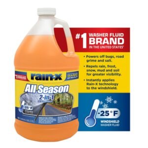 Rain-X All Season -25°F 2-in-1 De-Icer & Bug Remover Windshield Washer Fluid – 1 gal, 6-Pack