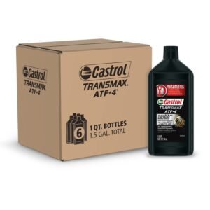 Castrol Transmax ATF+4 Automatic Transmission Fluid – 1 qt, 6-Pack