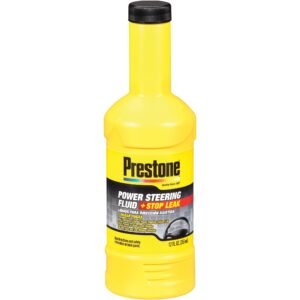 Prestone AS262 Power Steering Fluid with Stop Leak, 50,000 Miles – 12 oz