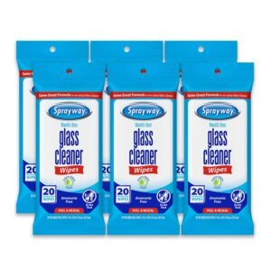 Sprayway Glass Cleaner Wipes, 20ct – 6-Pack
