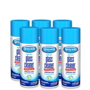 Sprayway Glass Cleaner Foaming Aerosol Spray – 15oz, 6-Pack