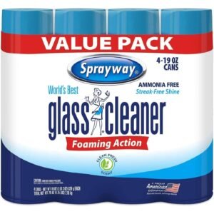 Sprayway 443331 Ammonia Free Glass Cleaner, . (4 Case) – 19 Oz, 4-Pack