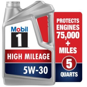 Mobil 1 High Mileage Full Synthetic Engine Oil 5W-30 – 5 qt