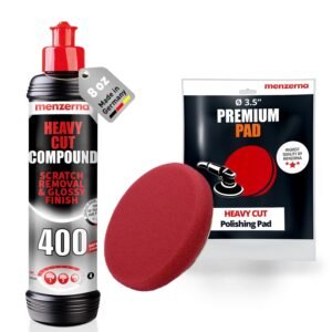 Scratch and Swirl Remover Kit I Car polishing Set with Menzerna Heavy Cut 400 and 3 – 8oz