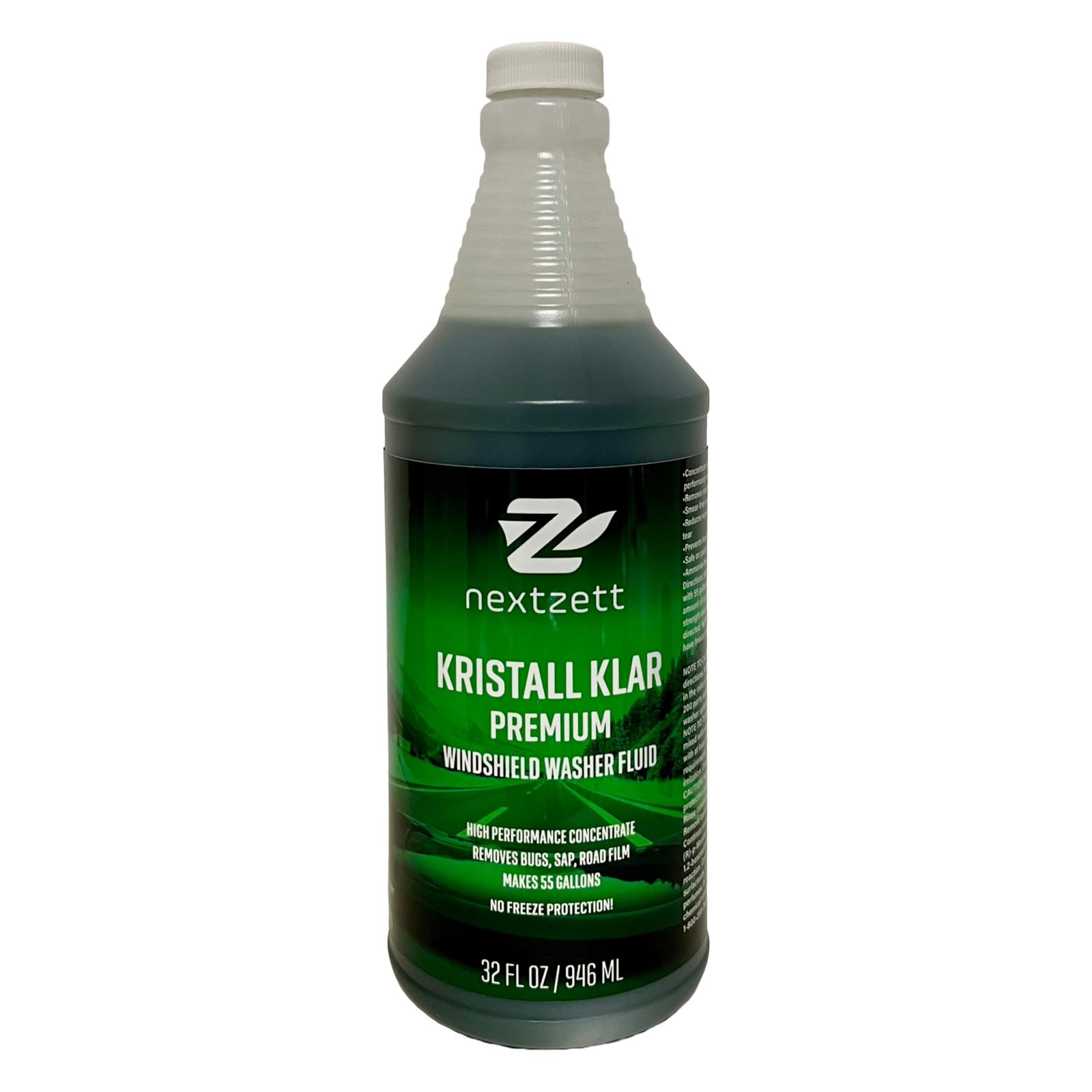 nextzett Kristall Klar Premium Windshield Washer Fluid Concentrate Makes , 32 oz – 55 gal
