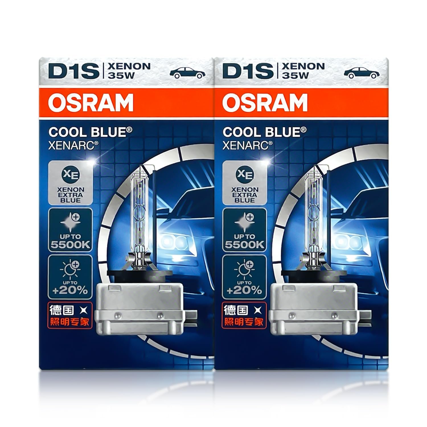 OSRAM Xenarc D1S Cool Blue HID Bulbs 66140CB – 2-Pack