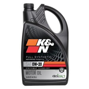 K&N Engine Oil: 0W-20 Synthetic Engine Oil – 5 qt