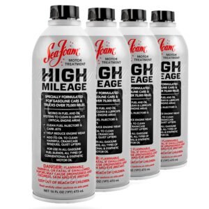 Sea Foam High Mileage Motor Treatment Gas & Oil Additive – 16 oz, 4-Pack