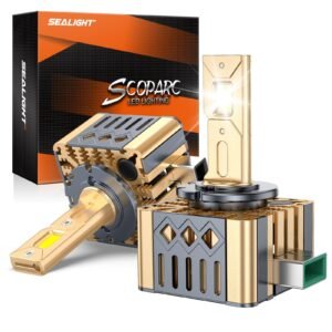 SEALIGHT D3S HID Bulbs, 6500K Cool White, 45000 LM High Output, 1:1 Design – 2-Pack