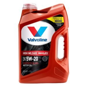 Valvoline High Mileage with MaxLife Technology SAE 5W-20 Synthetic Blend Engine Oil – 5 QT