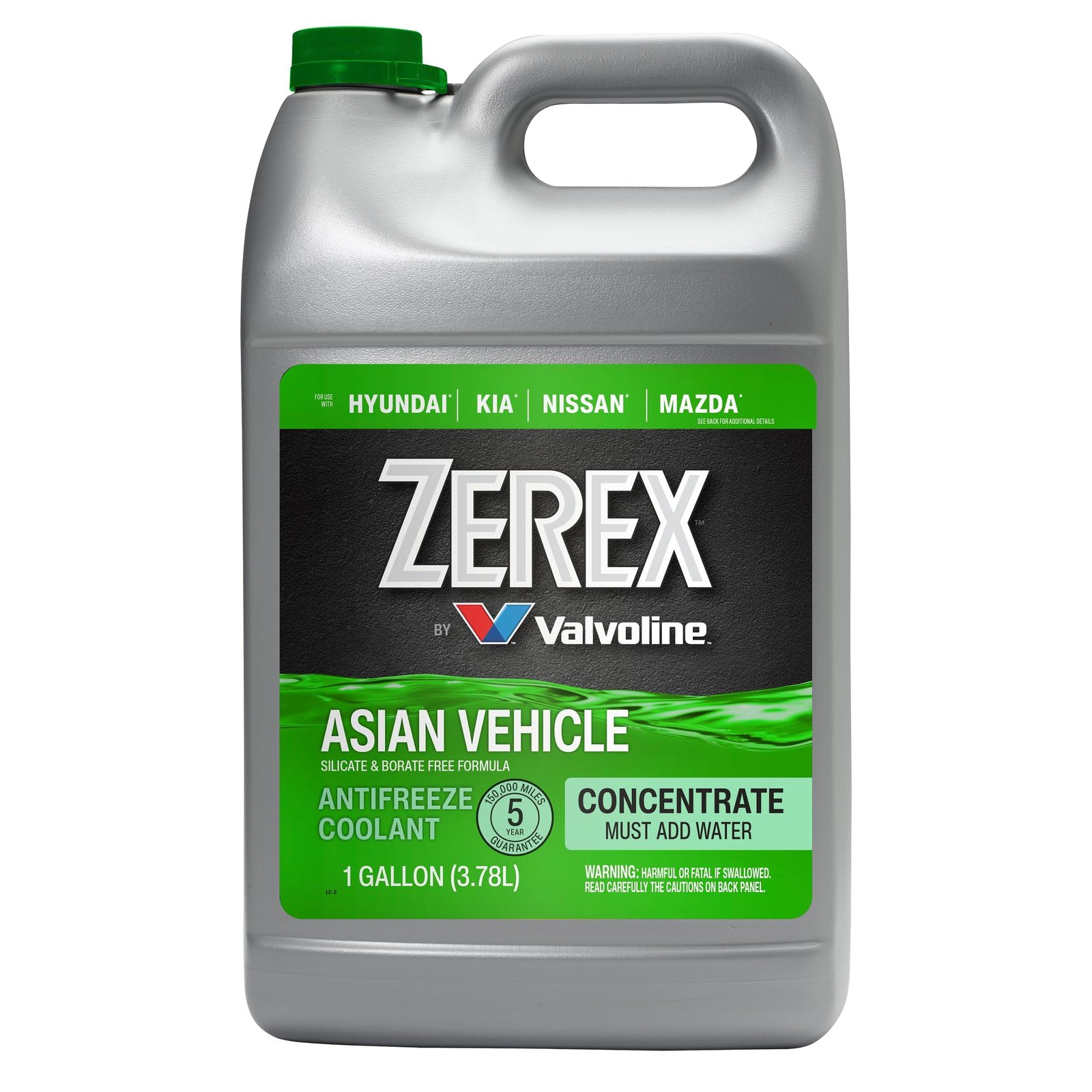 Zerex Asian Vehicle Green Antifreeze Coolant Concentrate – 1 gal