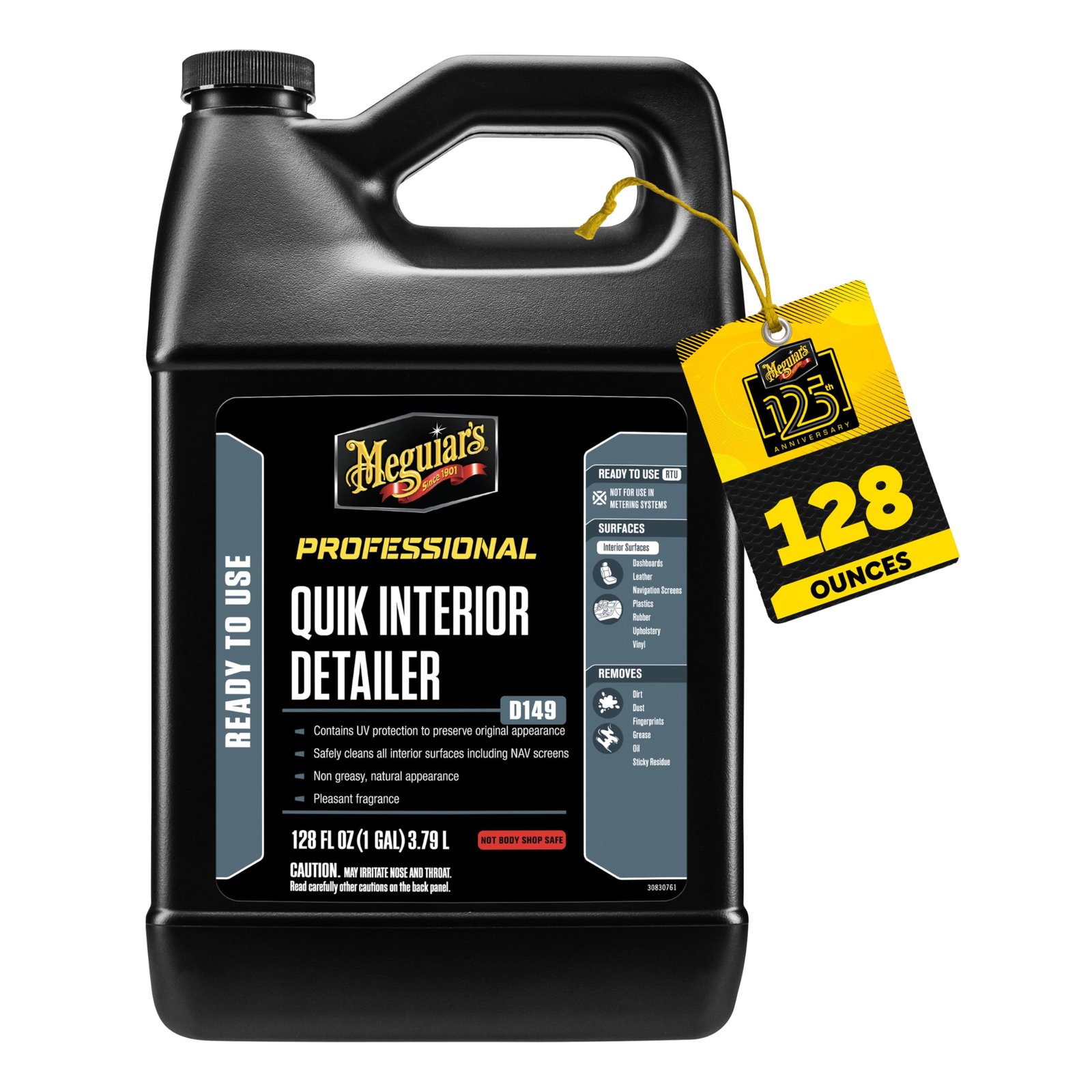 Meguiar's D14901 Detailer Quik Interior Detailer safely cleans all interior surfaces – 3.79L